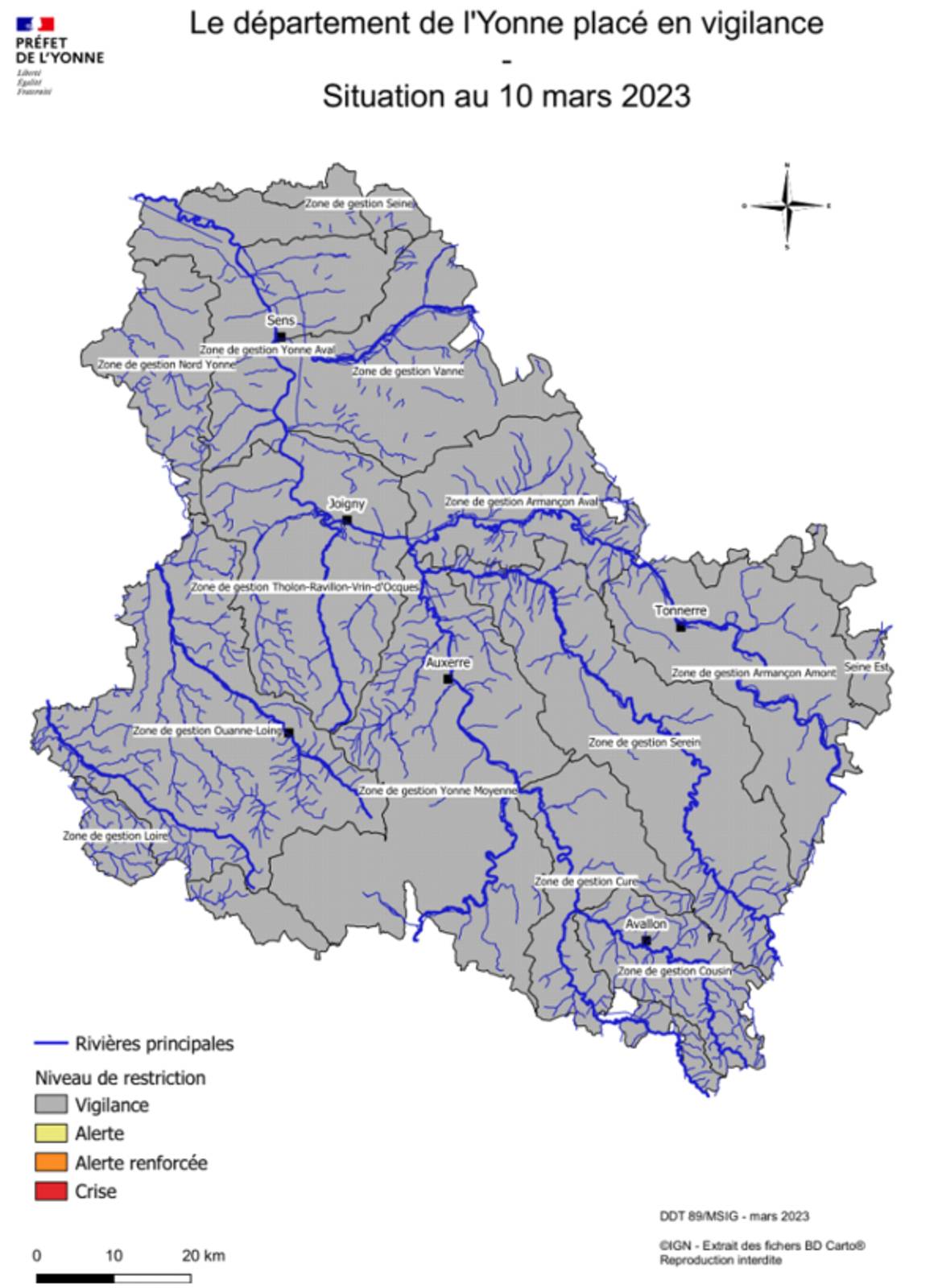 Sécheresse en mars 2023