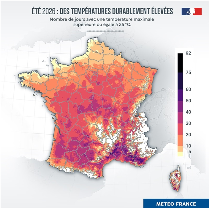 Bilan de l'été 2026 (juin-juillet-août) par Météo-France 