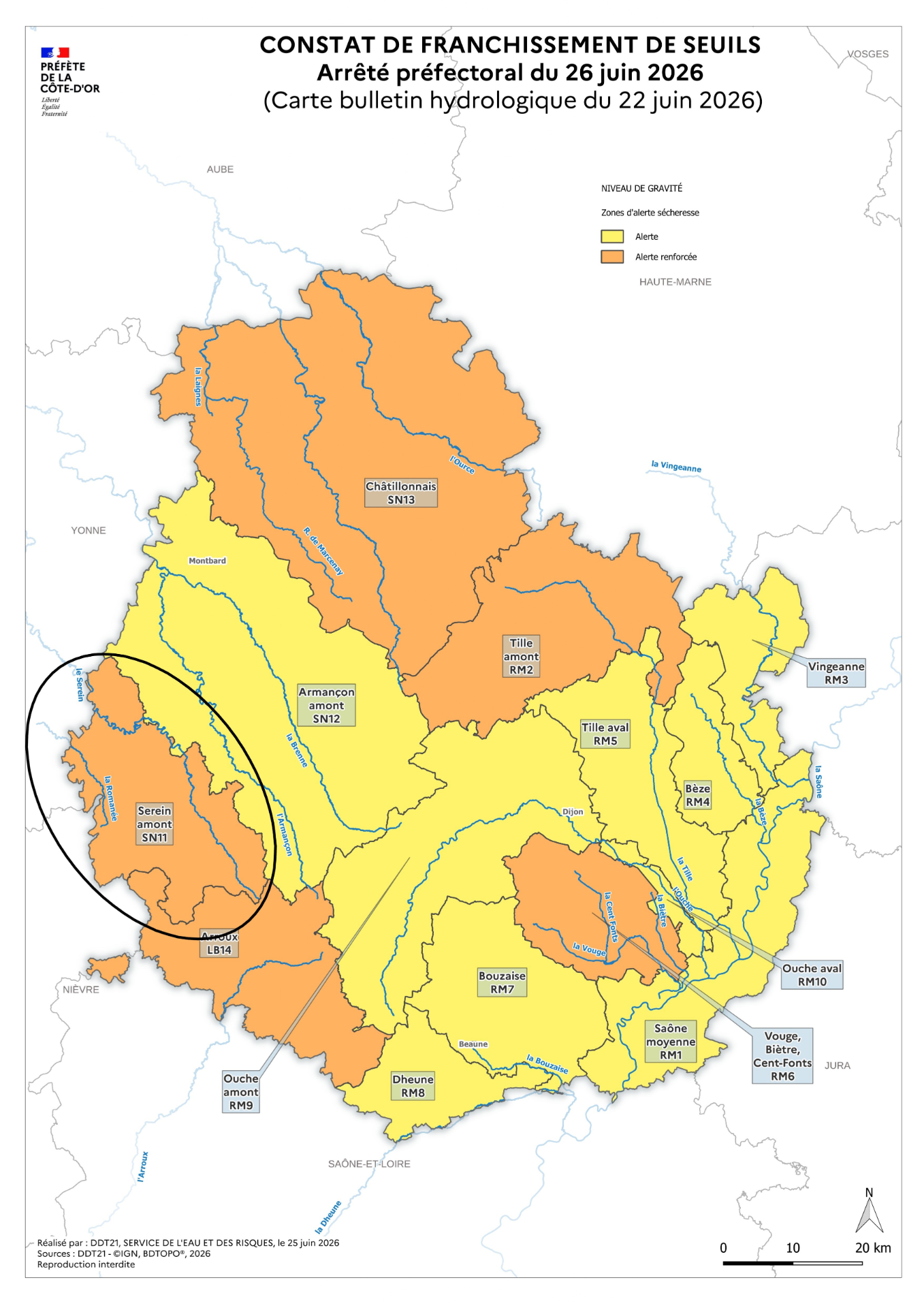 Alerte renforcée Côte d'Or 2026