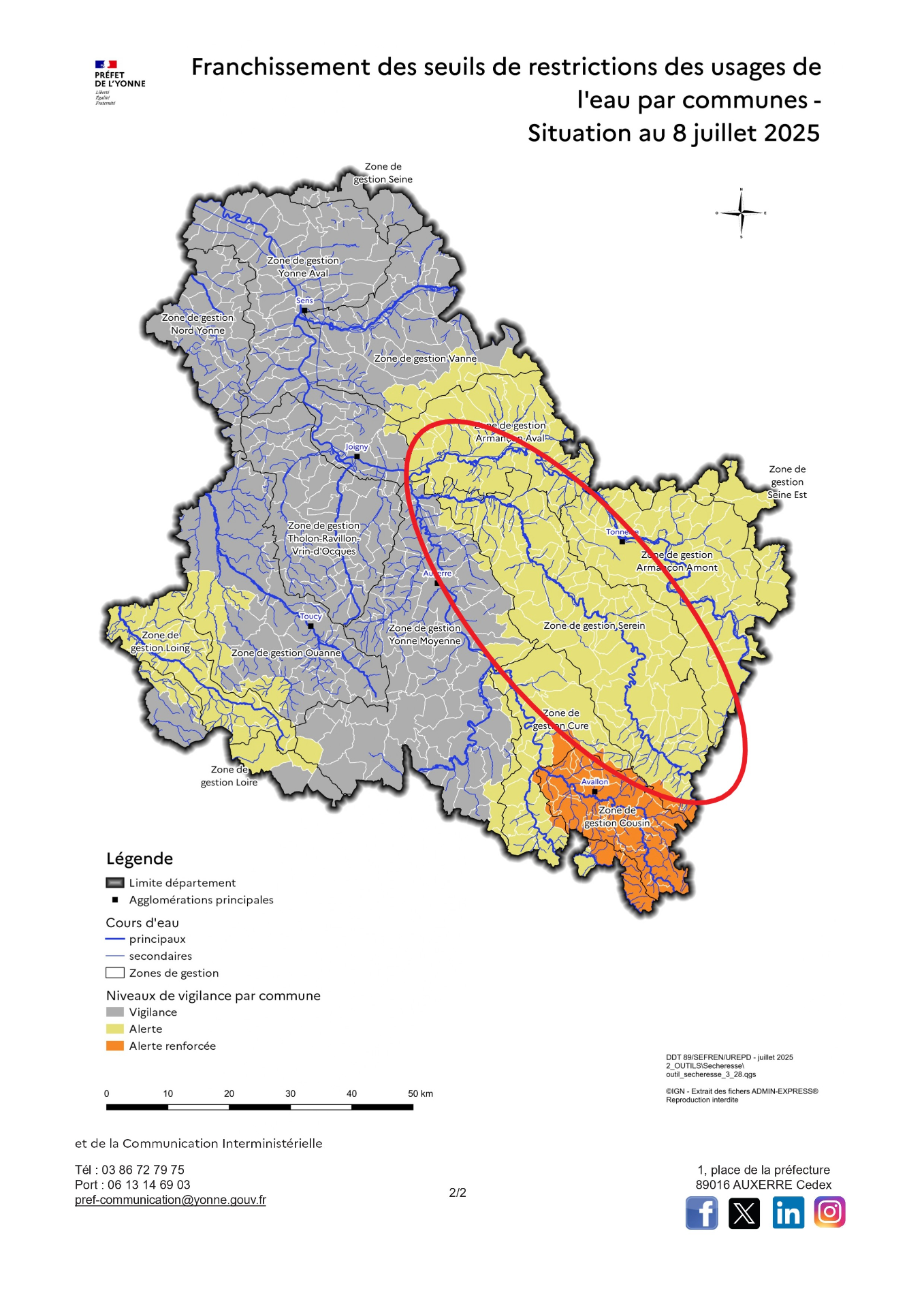 Serein dans l'Yonne en alerte sécheresse