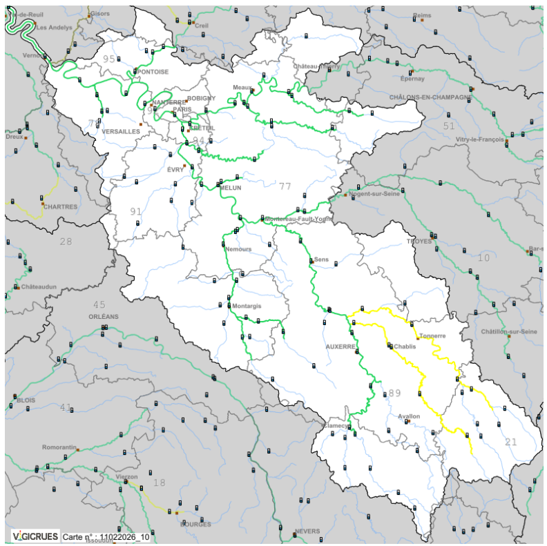 Extrait du site Vigicrues